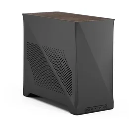 Fractal Design Era 2 Charcoal - Boîtier PC m-ITX avec 2 ventilateurs 120 mm, port USB 3.1 Type-C et riser PCIe 4.0