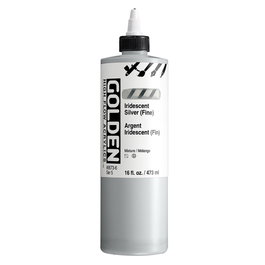 Golden Peinture Acrylique High Flow Argent Irisé (Fino) 473 ml