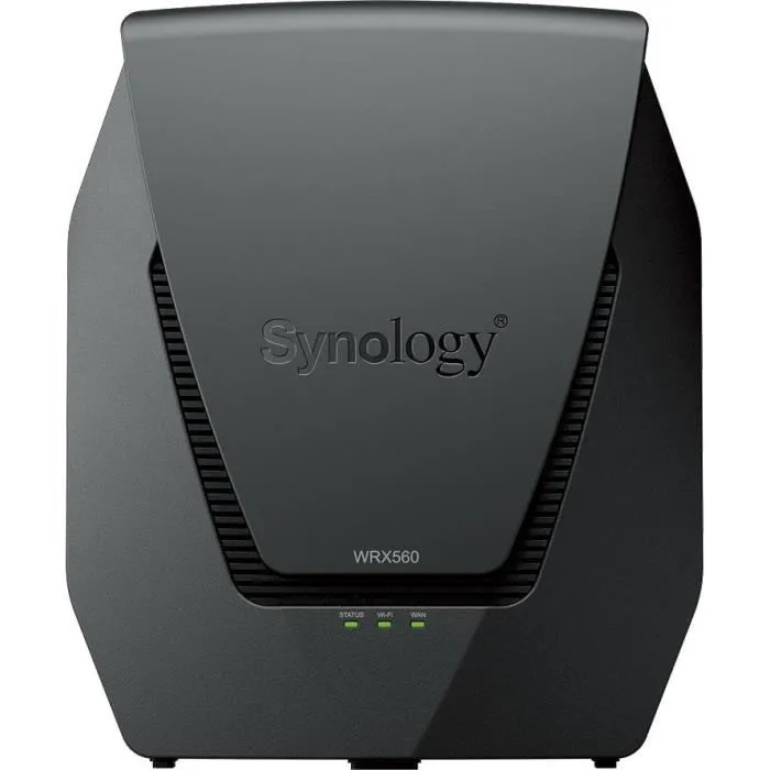 Synology WRX560 - Routeur WiFi 6 Mesh Dual band jusqu'à 3 Gbit/s avec commutateur 4 ports - Gris Synology WRX560 - Routeur WiFi 6 Mesh Dual band jusqu'à 3 Gbit/s avec commutateur 4 ports - Gris