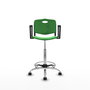 PIQUERAS Y CRESPO Tabouret Robledo Pivotant Vert Structure Chromée