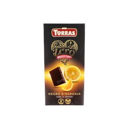 TORRAS Chocolat Noir avec Orange ZERO 125g