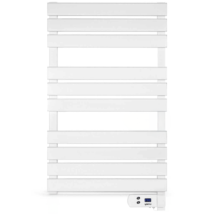 Yoevu - Radiateur Toallero Électrique Bas 500 W avec Double Fonction Séchage et Chauffage, Installation Verticale, IP34, Blanc ou Noir Yoevu - Radiateur Toallero Électrique Bas 500 W avec Double Fonction Séchage et Chauffage, Installation Verticale, IP34, Blanc ou Noir