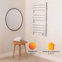 Yoevu - Radiateur Toallero Électrique Bas 500 W avec Double Fonction Séchage et Chauffage, Installation Verticale, IP34, Blanc ou Noir