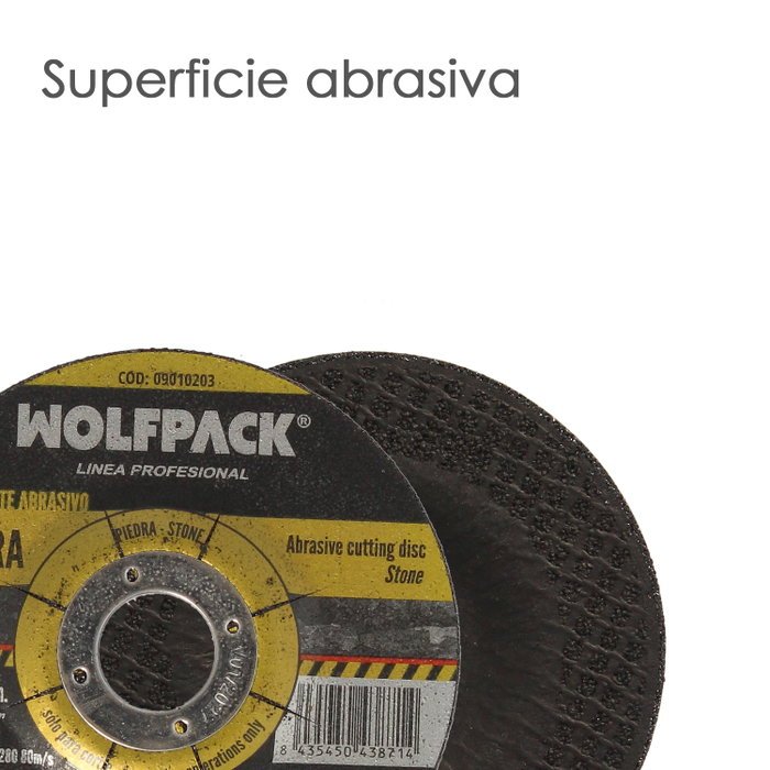 WOLFPACK LINEA PROFESIONAL Disco de coupe abrasif pour pierre 115x3,2x22 mm WOLFPACK LINEA PROFESIONAL Disco de coupe abrasif pour pierre 115x3,2x22 mm
