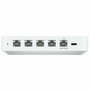 Ubiquiti UniFi Cloud Gateway - Passerelle réseau multi-WAN avec 4 ports RJ-45, 1 WAN, USB Type-C, écran LCM, Bluetooth et gestion de 300+ clients