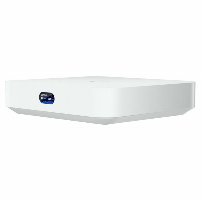 Ubiquiti UniFi Cloud Gateway - Passerelle réseau multi-WAN avec 4 ports RJ-45, 1 WAN, USB Type-C, écran LCM, Bluetooth et gestion de 300+ clients