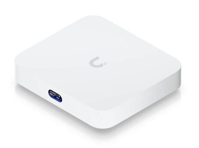 Ubiquiti UniFi Cloud Gateway - Passerelle réseau multi-WAN avec 4 ports RJ-45, 1 WAN, USB Type-C, écran LCM, Bluetooth et gestion de 300+ clients