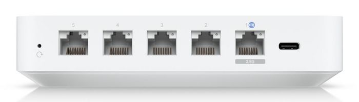 Ubiquiti UniFi Cloud Gateway - Passerelle réseau multi-WAN avec 4 ports RJ-45, 1 WAN, USB Type-C, écran LCM, Bluetooth et gestion de 300+ clients
