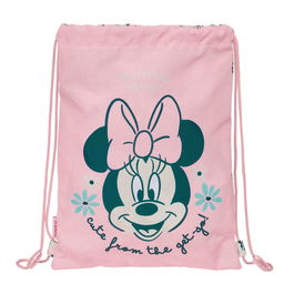 Sac à dos serré par des ficelles Minnie Mouse Minty Rose 26 x 34 x 1 cm