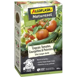 Algoflash Naturasol Engrais Potager Tomates Courgettes Poivrons - Action Longue Durée - 800 g