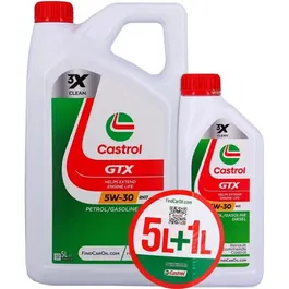 Castrol GTX Huile moteur 5W-30 RN17 057086 - Bidon de 5 litres + 1 litre offert