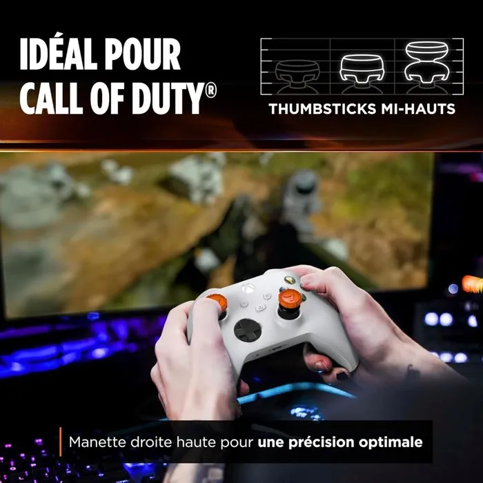 Steelseries KontrolFreek Pack de 2 Call Of Duty BO7 Performance Thumbsticks pour Manettes Xbox Series et Xbox One - Orange