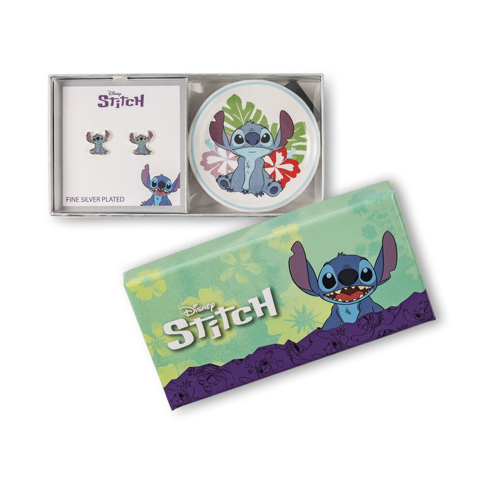 PEERS HARDY Pendientes et Plateau Bijouterie Stitch Disney - Mickey et Minnie avec pendants en argent plaqué PEERS HARDY Pendientes et Plateau Bijouterie Stitch Disney - Mickey et Minnie avec pendants en argent plaqué
