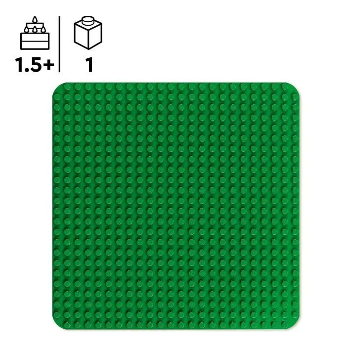 LEGO DUPLO 10460 Plaque de construction verte, base de jeu 16 x 16 tenons pour bébé dès 18 mois, jouet éducatif pour motricité fine et créativité