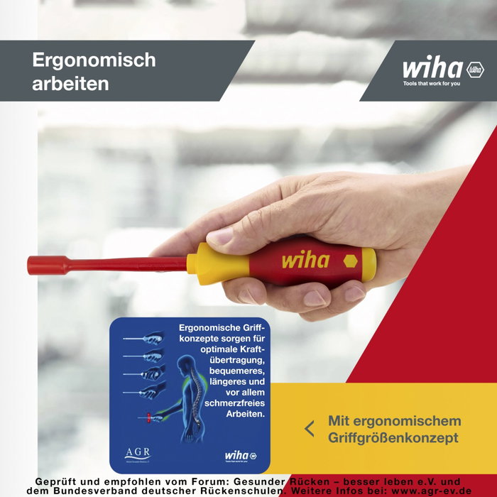 Wiha 322K5 SoftFinish electric - Jeu de 5 tournevis hexagonaux