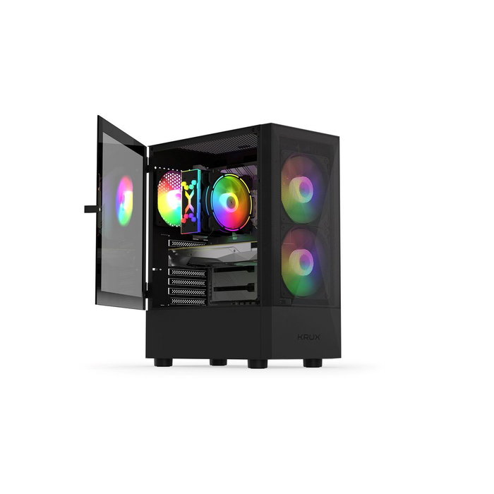 Boîtier ATX/mATX semi-tour Krux VACO KRX0132 Noir Boîtier ATX/mATX semi-tour Krux VACO KRX0132 Noir