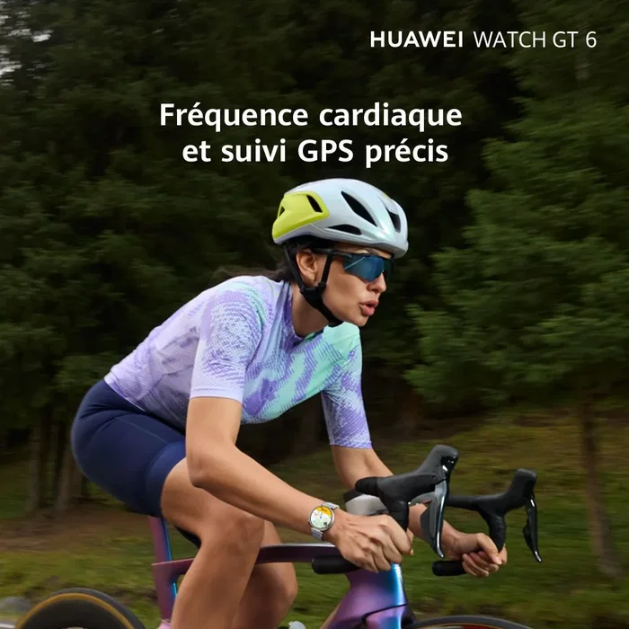 Huawei Watch GT6 - Montre connectée 46 mm Noir - Autonomie prolongée, suivi santé intelligent et style sophistiqué