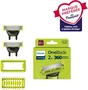 Philips OneBlade QP624/50 - Lames de rechange en acier inoxydable - 2 lames avec protection peau et peigne