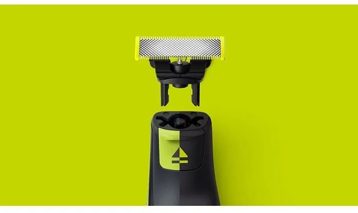 Philips OneBlade QP624/50 - Lames de rechange en acier inoxydable - 2 lames avec protection peau et peigne