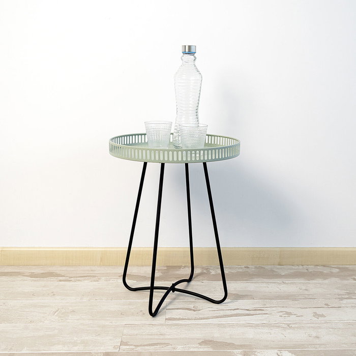 Vinthera Table d'appoint Moa Noir Vert (Lot de 6) Vinthera Table d'appoint Moa Noir Vert (Lot de 6)