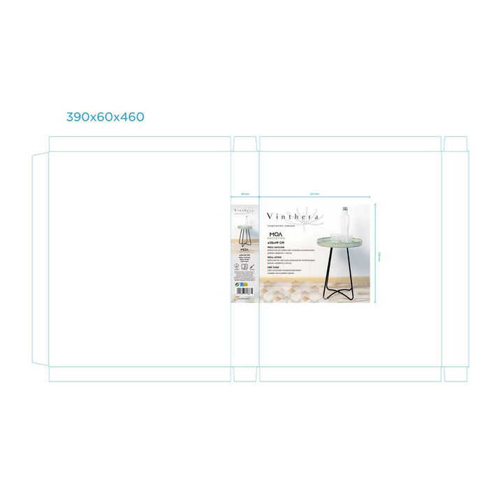 Table d'appoint Vinthera Moa Noir Vert 38 x 49 cm (6 Unités)