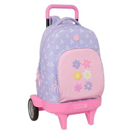 Cartable à roulettes Safta Bouquet Rose Lila 33 x 45 x 22 cm