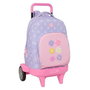 Cartable à roulettes Safta Bouquet Rose Lila 33 x 45 x 22 cm
