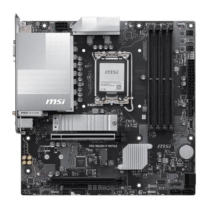 MSI PRO B860M-P WIFI6E Micro-ATX DDR5 LGA 1851 MSI PRO B860M-P WIFI6E Micro-ATX DDR5 LGA 1851