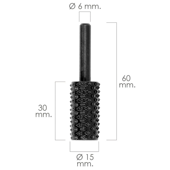 WOLFPACK LINEA PROFESIONAL Fraise Rotative Pour Bois Cylindrique Ø 15 mm WOLFPACK LINEA PROFESIONAL Fraise Rotative Pour Bois Cylindrique Ø 15 mm