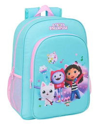 Safta Mochila Adapt.Carro Gabby's Dollhouse, sac à dos transformable avec personnages, 33 x 42 x 14 cm, pour enfants à partir de 3 ans
