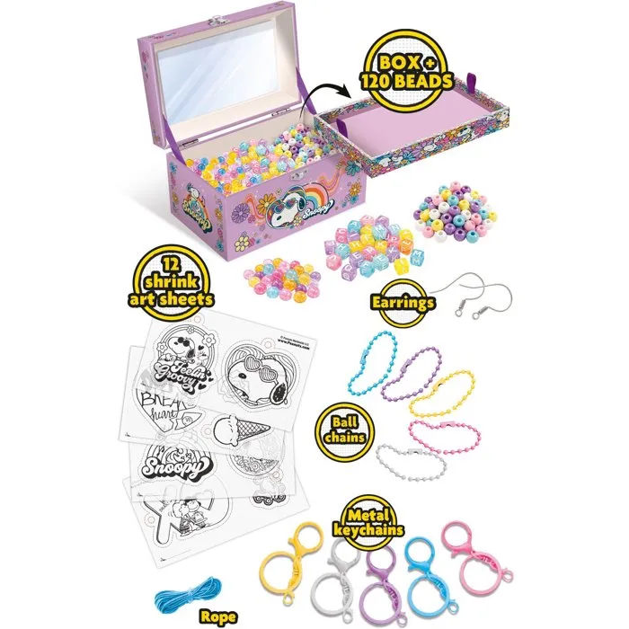 Lisciani Giochi Peanuts Crée Tes Bijoux Charms - Coffret créatif bijoux Lisciani Giochi Peanuts Crée Tes Bijoux Charms - Coffret créatif bijoux