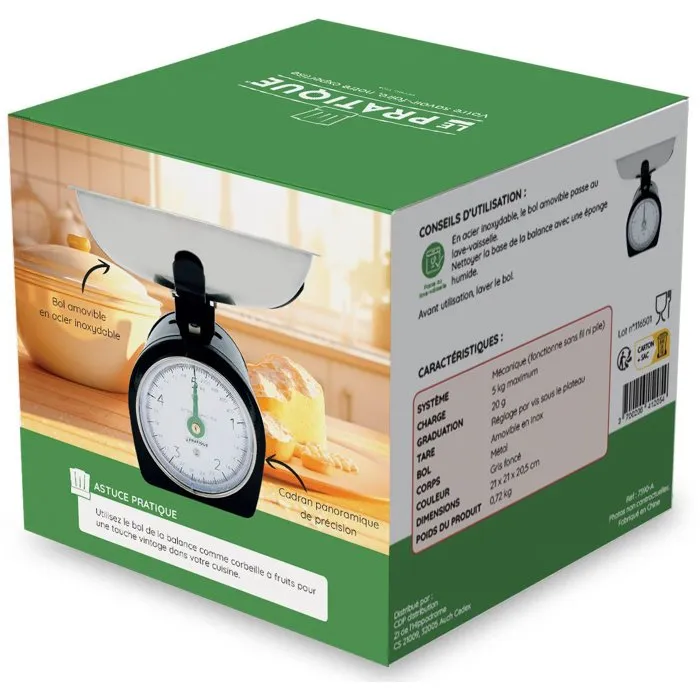 Le Pratique Balance de cuisine mécanique 5 kg