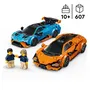 Lego Set de construction Speed Champions 77238 - Lamborghini Revuelto et Huracán STO avec 2 minifigurines - Jouet pour enfants dès 10 ans