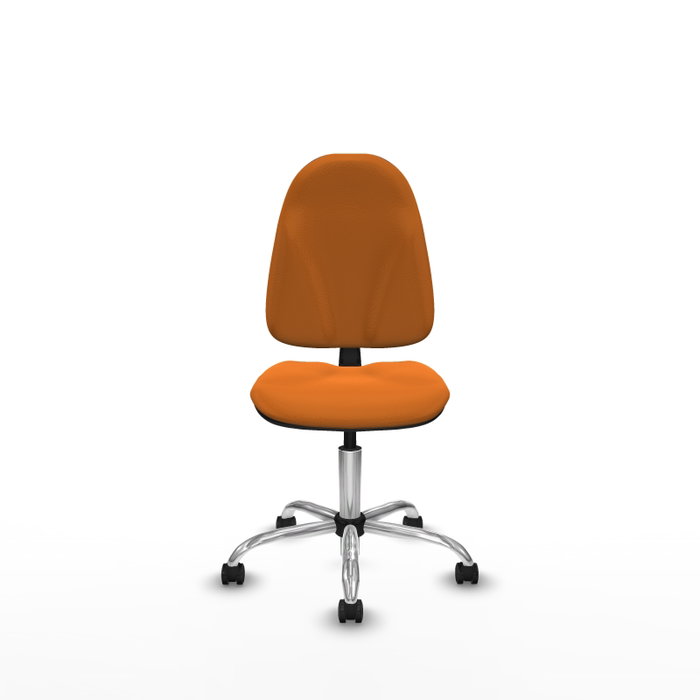 PIQUERAS Y CRESPO Chaise de bureau Algarra, similicuir orange, sans accoudoirs