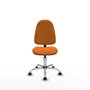 PIQUERAS Y CRESPO Chaise de bureau Algarra, similicuir orange, sans accoudoirs