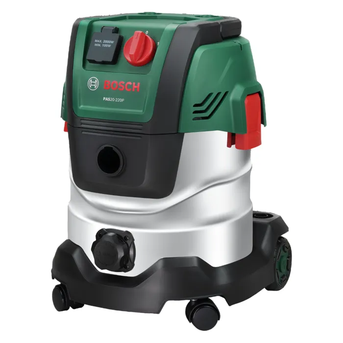 Bosch PAS 20-220PRS - Aspirateur universel 1300W 220 mbar - 65 l/s - Réservoir 20L pour poussières sèches et liquides - Fonction soufflerie et Auto-Start Bosch PAS 20-220PRS - Aspirateur universel 1300W 220 mbar - 65 l/s - Réservoir 20L pour poussières sèches et liquides - Fonction soufflerie et Auto-Start