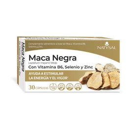 NATYSAL Maca noire avec vitamine B6, sélénium et zinc
