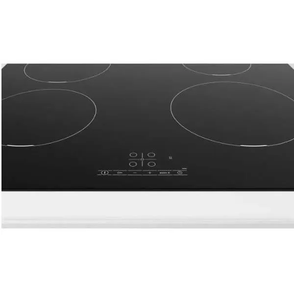 Bosch PUE611BB5E Table de cuisson induction 4 foyers 59.2 x 52.2 cm, commande EasyTouch, vitrocéramique noire, sécurité enfants, témoin chaleur résiduelle