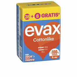 Evax COTTONLIKE Compresses Super avec Ailes, 36 unités