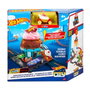 Hot Wheels Set de jeu Ville Lets Race Glacière Htn77 Mattel - Circuit avec voiture 1:64, rampe pliable et spirale - Jouet pour enfants dès 4 ans