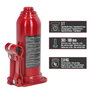 WOLFPACK LINEA PROFESIONAL Cric Hydraulique Bouteille 3000 Kg.