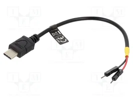 DELOCK Câble USB C avec connecteur à broches 1pin x2, 0,1m, noir