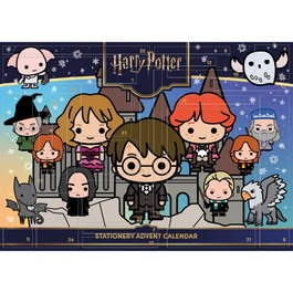 PYRAMID Calendrier de l'Avent Harry Potter avec 24 surprises - Stylos, crayons, règles, gommes - Activités découpables (35x25x3 cm)