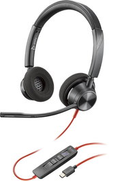 HP Blackwire 3320 - Casque USB-C Stereo Certifié Microsoft Teams avec Adaptateur USB-C/A - Confort et Qualité Audio