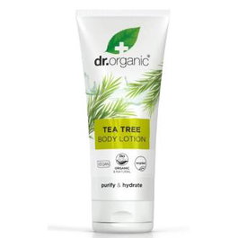 Dr. Organic Lotion Corporelle Arbre à Thé Bio 200Ml Apaisante Hydratante Réparatrice Peau Sèche