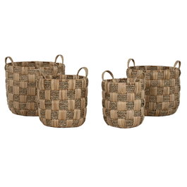Set de basket Home ESPRIT Naturel Métal Jacinthe d'eau (4 Pièces)