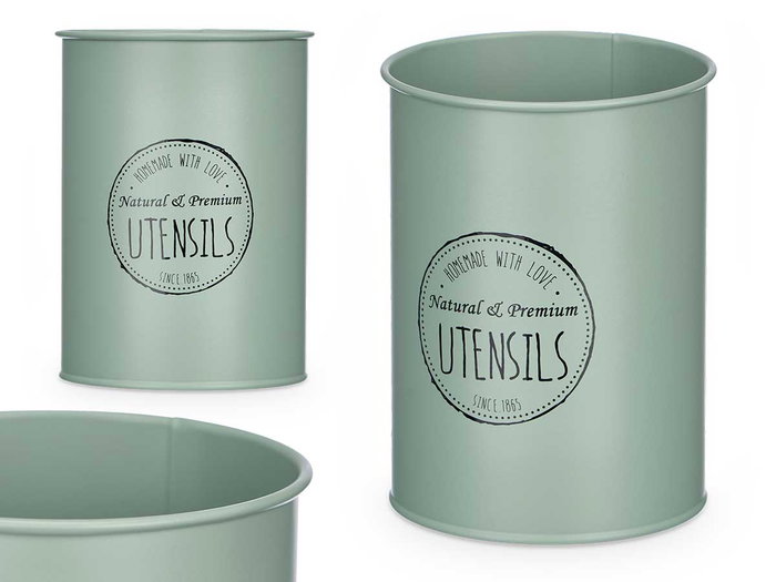 Kinvara Porte-ustensiles en acier vert menthe 12,8 x 12,8 x 17 cm (Set de 12) Kinvara Porte-ustensiles en acier vert menthe 12,8 x 12,8 x 17 cm (Set de 12)