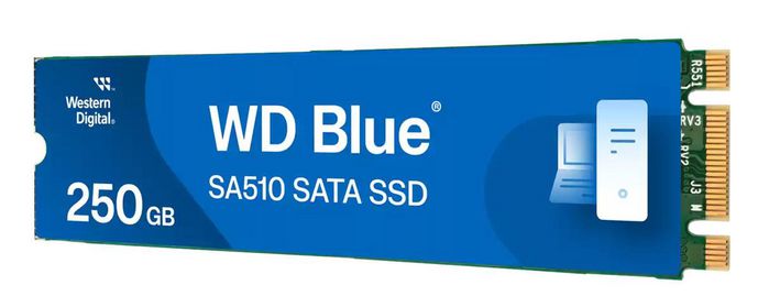 Western Digital WD Blue SA510 SSD 250 Go M.2 2280 SATA - Disque SSD interne pour PC portable et bureau, optimisation créative