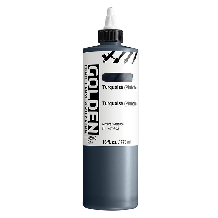 Golden Peinture Acrylique High Flow Turquoise (Thalo) 473 ml Golden Peinture Acrylique High Flow Turquoise (Thalo) 473 ml