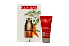 Clarins Coffret Soins Homme Énergisant avec Gel Jour et Nuit et Sérum Double Eye